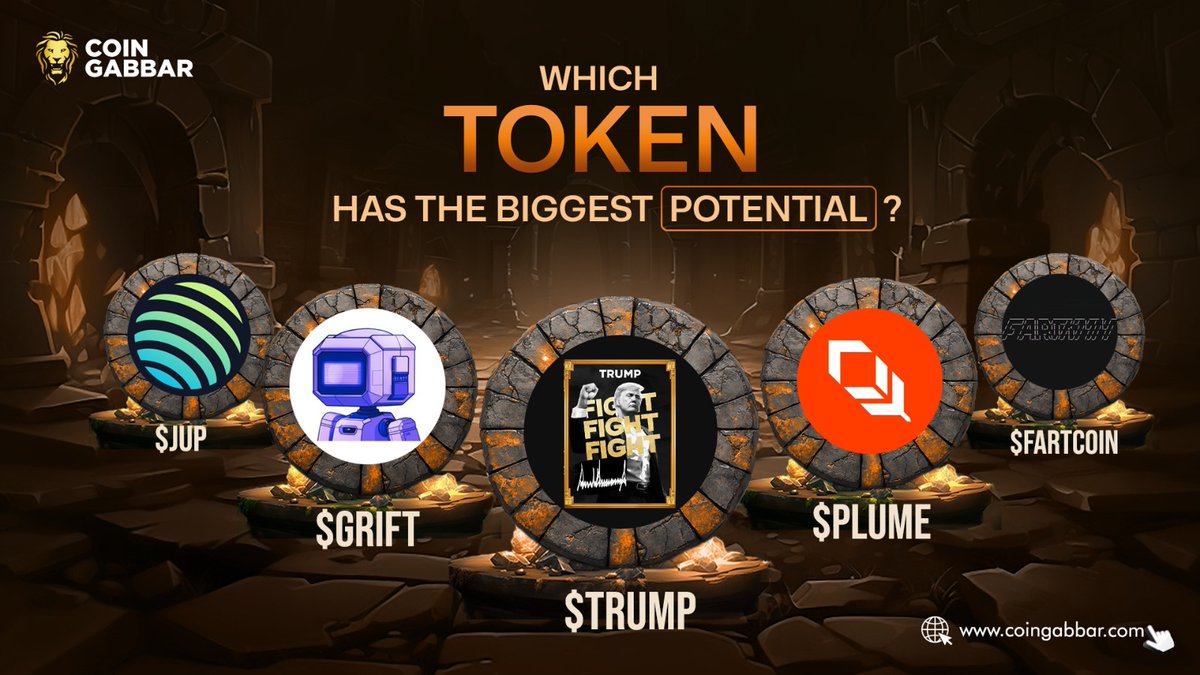 coin_gabbar_'s tweet image. Which Token Has the Biggest Potential?  
➡️$GRIFT
➡️$FARTCOIN
➡️$TRUMP 
➡️$JUP 
➡️$PLUME

Visit:- coingabbar.com

#CryptoPotential #Altcoins #TokenTalk #CryptoInvesting #BlockchainInnovation #CryptoCommunity #MemeCoins #AltcoinGems #FutureOfFinance #CryptoTrends