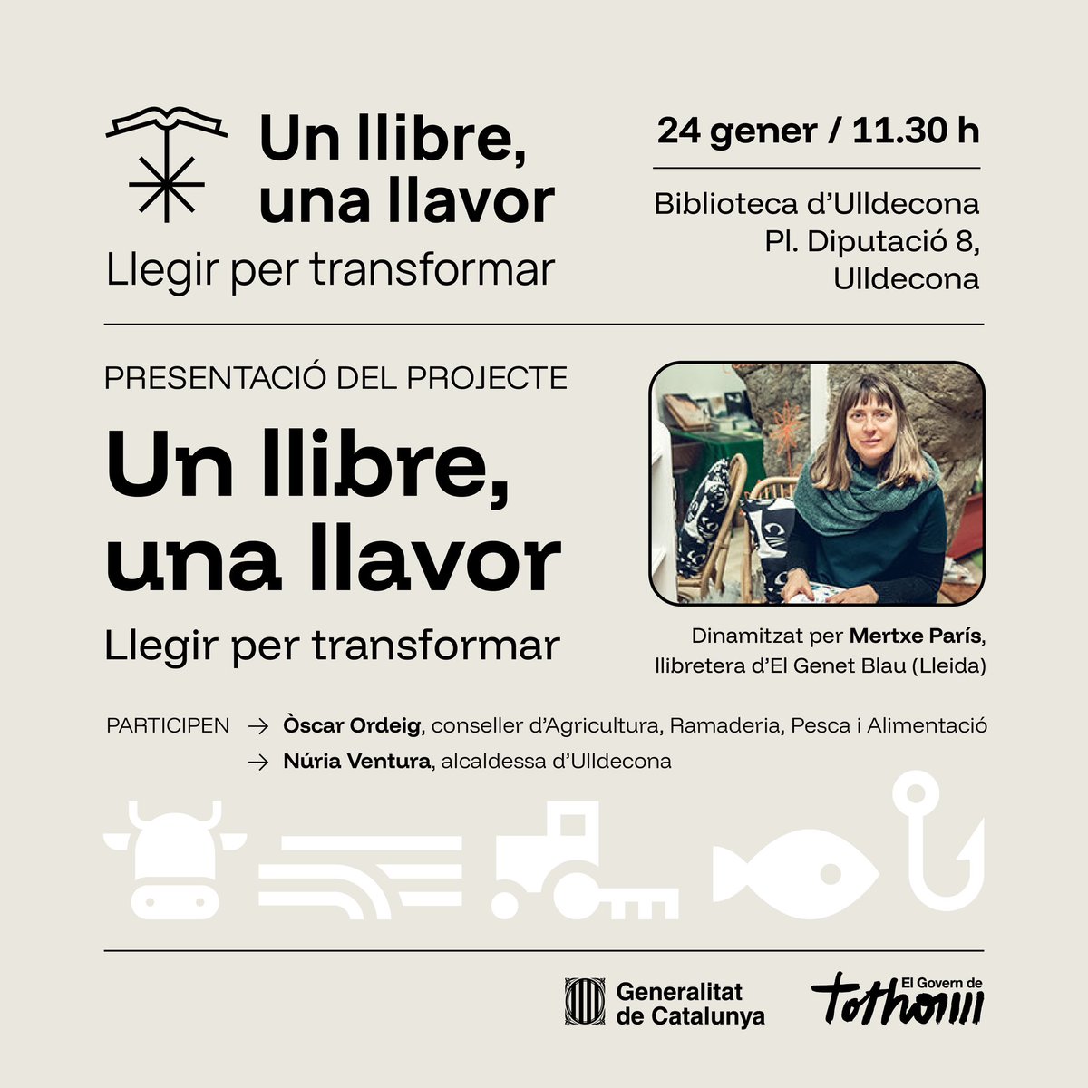 📚 Presentem la campanya "Llegir per transformar. Un llibre, una llavor".

👩🏻‍🌾 Es tracta d’una iniciativa que consistirà en una recomanació al mes d’un llibre de literatura infantil i juvenil relacionat amb el sector agroalimentari.

📍T'esperem a la Bilblioteca d'Ulldecona.