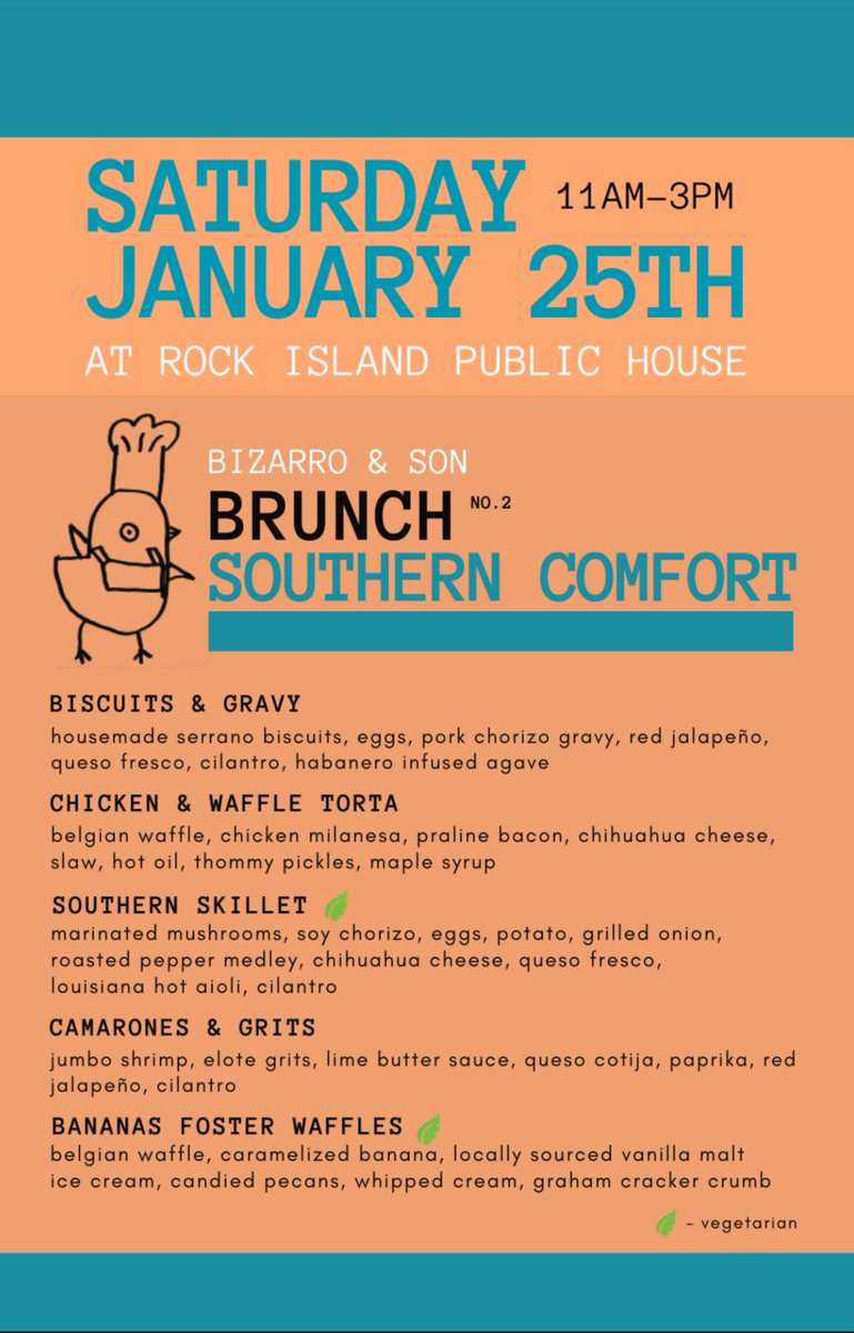 theRIPH's tweet photo. SATURDAY! @bizarroson are back with a Southern Brunch! Family friendly, no reservations needed, and full bar! ππΊπ₯π #craftbeer #cocktails #draftwine #pinball #southside #southsuburbs #blueisland #supportsmallbusiness #supportlocal #brunch https://t.co/RrhRYS4pOo