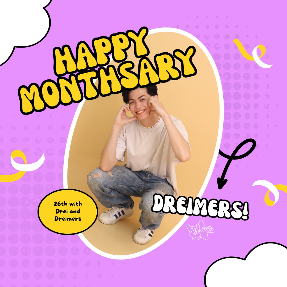 teamdreiofc's tweet photo. HAPPY 26TH MONTHSARY, DREI AND DREIMERS! 💜

A bond like no other, that's Drei and Dreimers! Thank you for your endless support to our brightest star. Here's to more fun memories we'll make this 2025 💫

#WRIVE_DREI #BrightestStarDrei #Drei_Amahan https://t.co/M4euslvApF