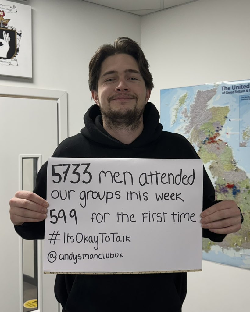 5733 men taking a step towards a better tomorrow. ❤️

If you're a man 18+, why not come along next week? Our groups are a safe, non-judgmental space to talk and with no booking or fees needed, there's nothing to loose.

#MensMentalHealthSupport #MentalHealthAwareness