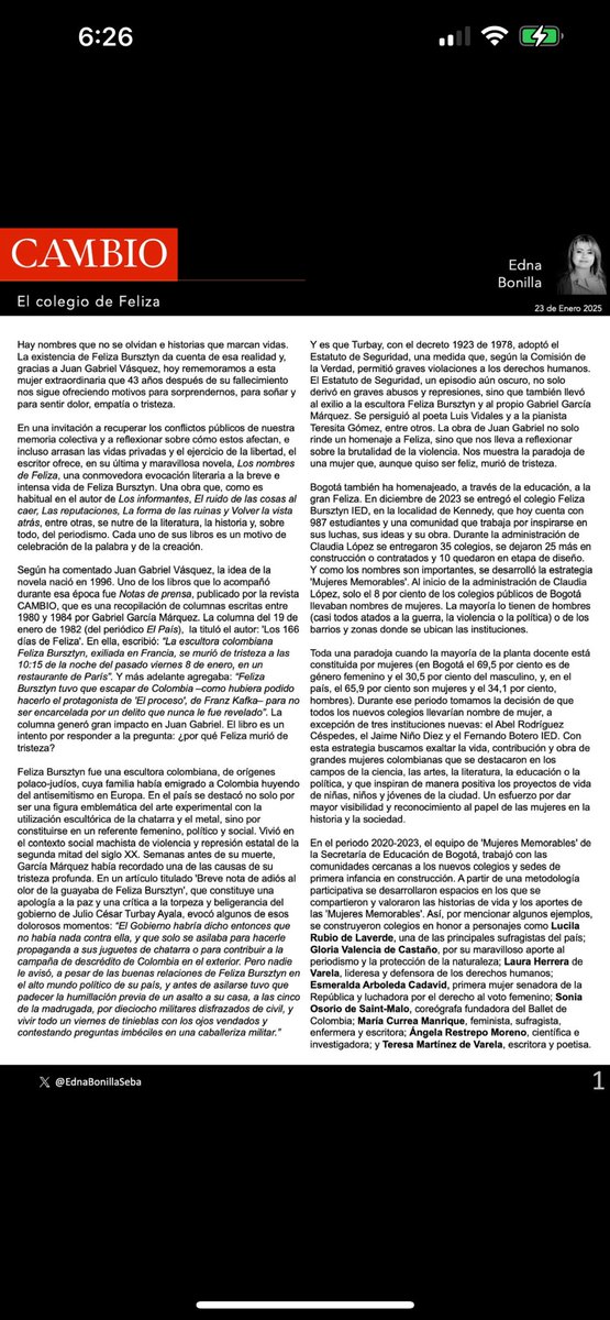 Edna Bonilla Sebá tweet media