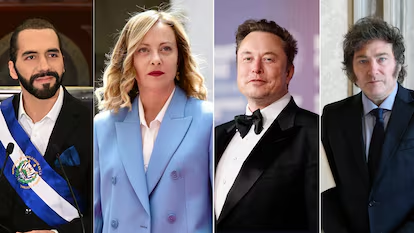 Ils sont sans doute en train de sauver la civilisation occidentale !
- Trump
- Musk
- Orban
- Milei
- Meloni
- Netanyahou
- Bukele
Êtes-vous d'accord avec cette affirmation ?