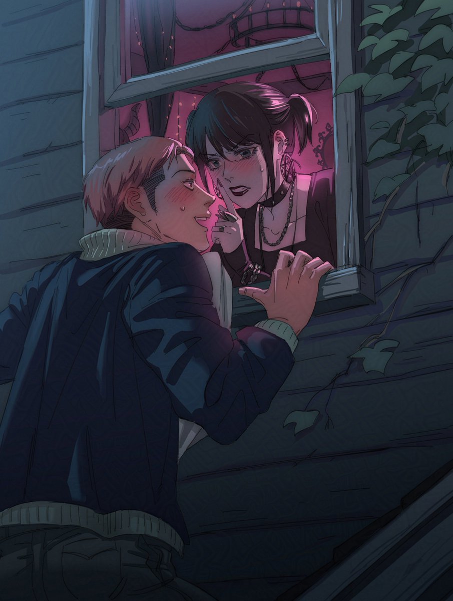 goth mikasa and bad boy jean #jeankasa