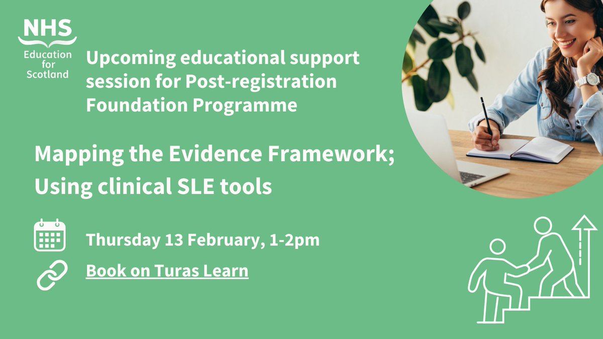 Are you an Educational Supervisor  or Foundation pharmacist involved with the Post-Registration Foundation Programme? Join our upcoming support session on "Mapping the Evidence Framework".

For more info and to book a place visit Turas Learn: learn.nes.nhs.scot/55436