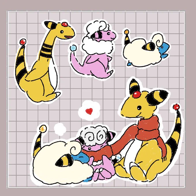 メリープ・モココ・デンリュウ💡🐏🖼️ 