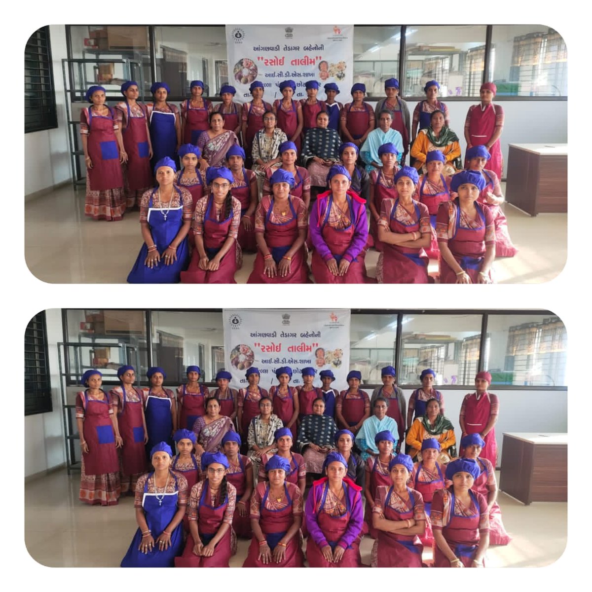 આ.ઈ.સી.ડી.એસ વિભાગ છોટાઉદેપુર દ્રારા રસોઈ તાલીમ બેન્ચ -૨ આંગણવાડી તેડાગર બહેનોને  જિલ્લા કક્ષાના માસ્ટર ટ્રેનરો દ્રારા  ૨ દિવસીય રસોઈ તાલીમ આપવામાં આવી.