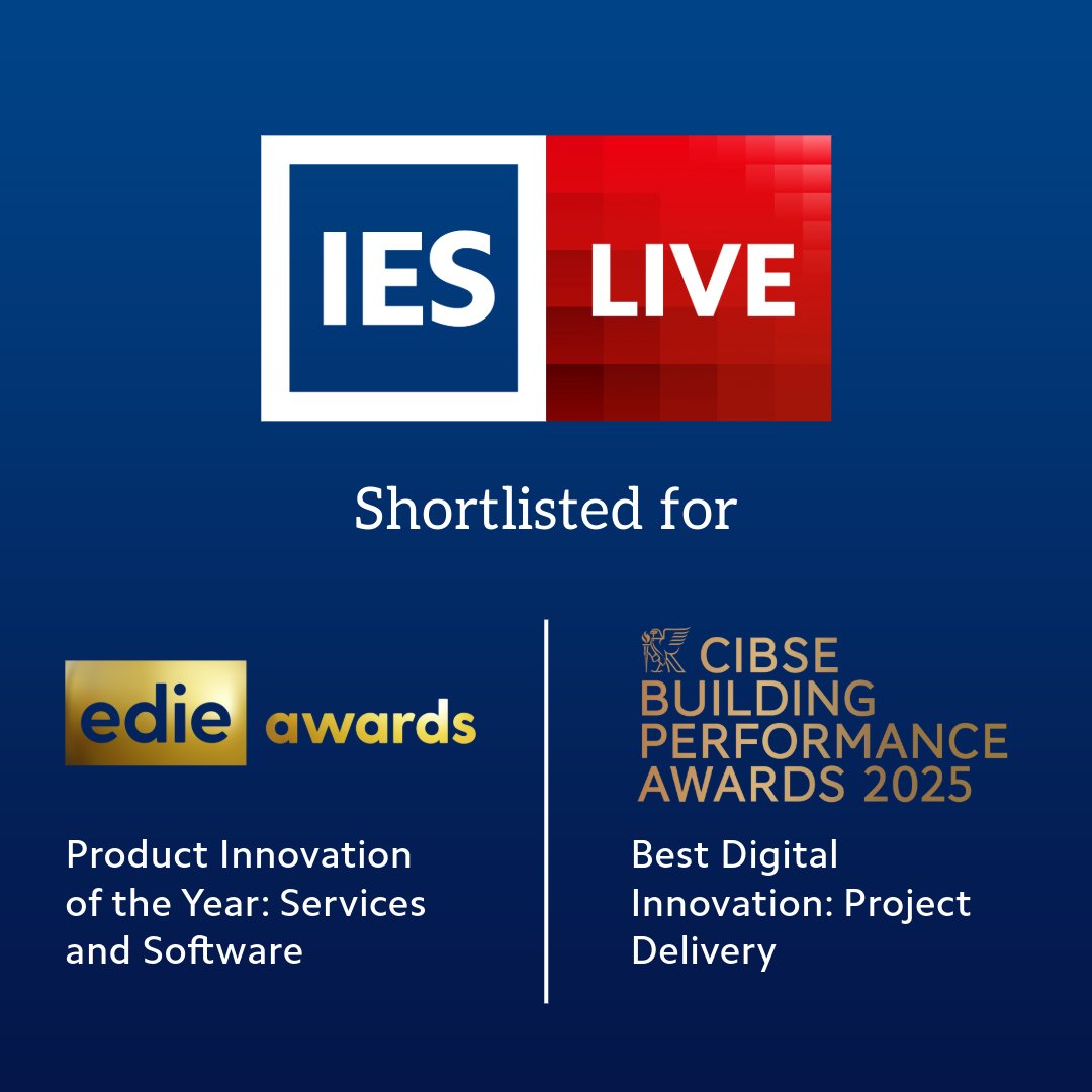IESVE's tweet photo. ππ We're thrilled that #IESLive, our next generation #building energy & carbon management tool, has been shortlisted for:
- Best Digital Innovation: Project Delivery at @CIBSE #BuildingPerformance Awards
- Product Innovation of the Year: Services & Software at @edie Awards https://t.co/gY3LUIjh79