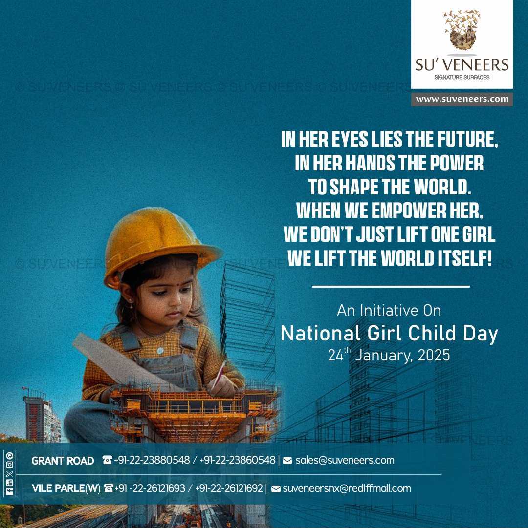 Suveneers's tweet photo. Let’s recognize that in the eyes of every girl lies the promise of a brighter future.

An initiative on #NationalGirlChildDay #girlchildeducation #savegirlchild  #protectthegirlchild 

#WoodVeneer #InteriorDesign #WoodDesign #LuxuryInteriors

click
https://t.co/C8Rv8twpFj https://t.co/UgIsyk2z0R