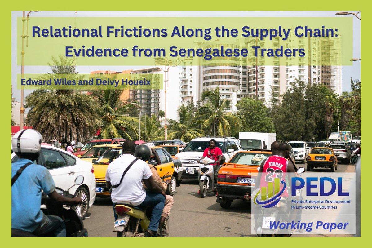 PEDL_CEPR's tweet image. New #PEDLWorkingPaper by Edward Wiles (@MIT) and @DeivyHoueix (@MIT) studies the potential of smartphone ownership and social media usage to alleviate search and trust frictions along the supply chain.
bit.ly/10014WP2