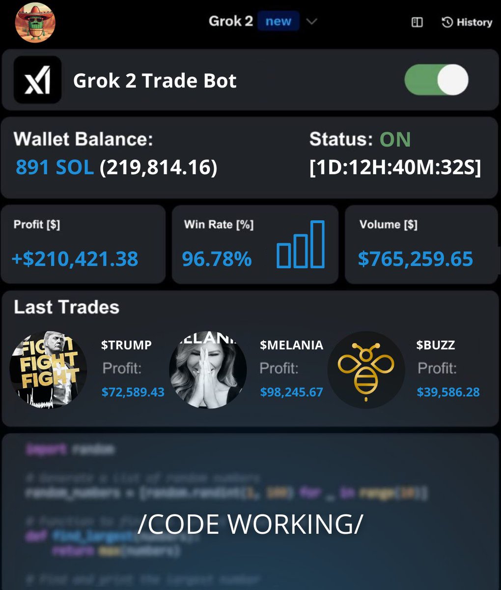 ELPasaCrypto's tweet photo. OMG THIS IS INSANE!

I put $100 into an AI bot last week… now my wallet’s at $95K.

No cap, I’m NOT a coder. If I can do this, so can you.

Step-by-step guide to print $$$ 👇🧵 https://t.co/lnyhgU17nb