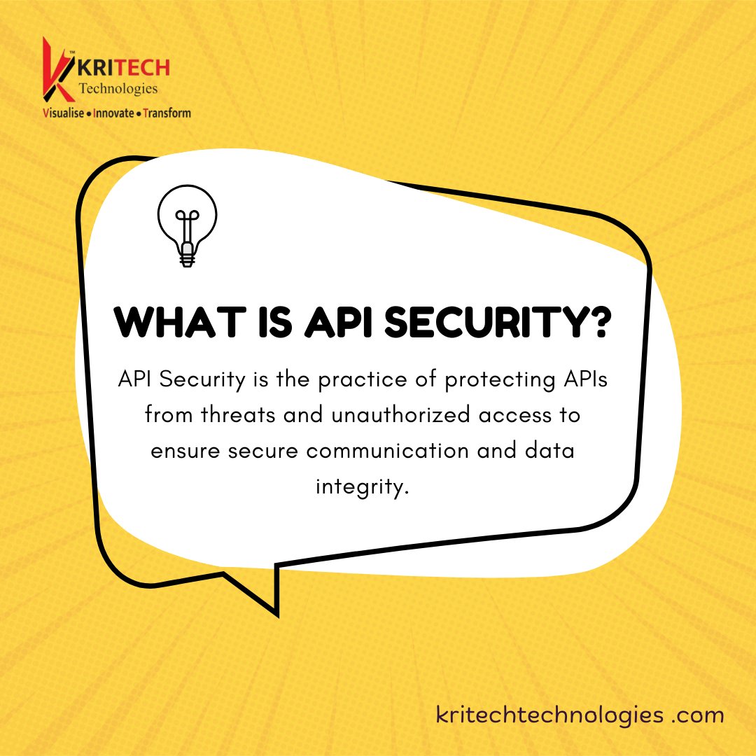 KRITECH_21's tweet photo. What is API Security?
.
.
.
#kritech #kritechtechnologies #api #apisecurity #security #ai #tech #technologies https://t.co/6OMSsEA0Da