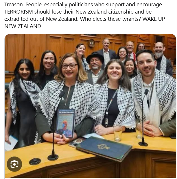 NZMAGAMike's tweet photo. Two female leaders, which would not be allowed under the ideology they are supporting.
#NextToGo? https://t.co/fFPu9joxwg