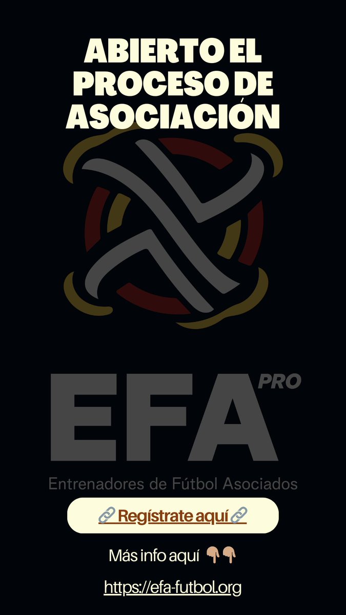 Entrenadores y entrenadoras de #futbol  Ser parte de una asociación no es solo un beneficio personal; es una inversión en el crecimiento y reconocimiento colectivo de todos los entrenadores de fútbol.
#EFAPro 
Regístrate en EFA Pro. 
🔗efa-futbol.org/register/ 🔗