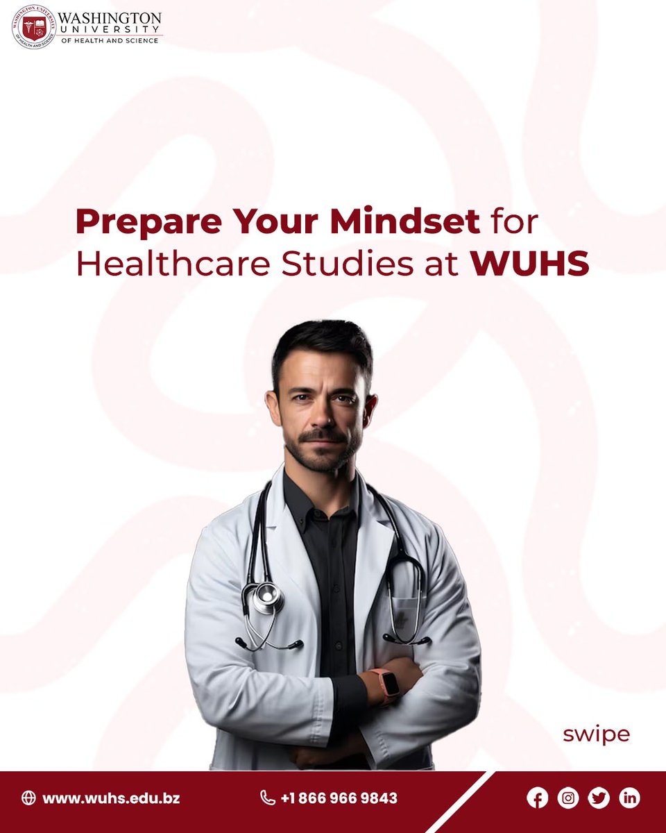 WUHS1's tweet photo. Prepare Your Mindset for Healthcare Studies at WUHS!

Your journey into healthcare begins with the right mindset. It’s about believing in your ability to learn, grow, and adapt. 

#HealthcareJourney #MindsetMatters #SuccessInTheMaking #WUHS #FutureHealthcareLeaders https://t.co/rOLoXhcmYZ