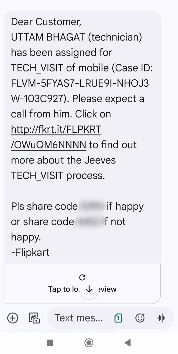 Right971's tweet photo. @flipkartsupport 

P2
Alert🔥🔥🔥
Don't buy products on flipkart 
Didn't replace 
Flipkart technician डिलीवरी एडरेस तक नही आया है सिर्फ कॉल किआ ओर opt मांग रहा था बोला  के आपका प्रॉब्लम solve हो गया है

किआ ऐसे ही होते है आपके technician जो कॉल करके प्रॉब्लम को solve कर देते है https://t.co/wFWS9aQO8Q