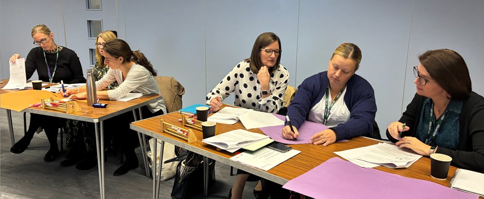EnigmaMathsHub's tweet photo. Snap shot into our participants from mixed age schools in a developing workgroup! πΈ
Focusing on coherence and identifying the sequence of small steps within the live lesson they had just watched.
#mathshub #makingmathsmatter https://t.co/ujGRZ6aCO2