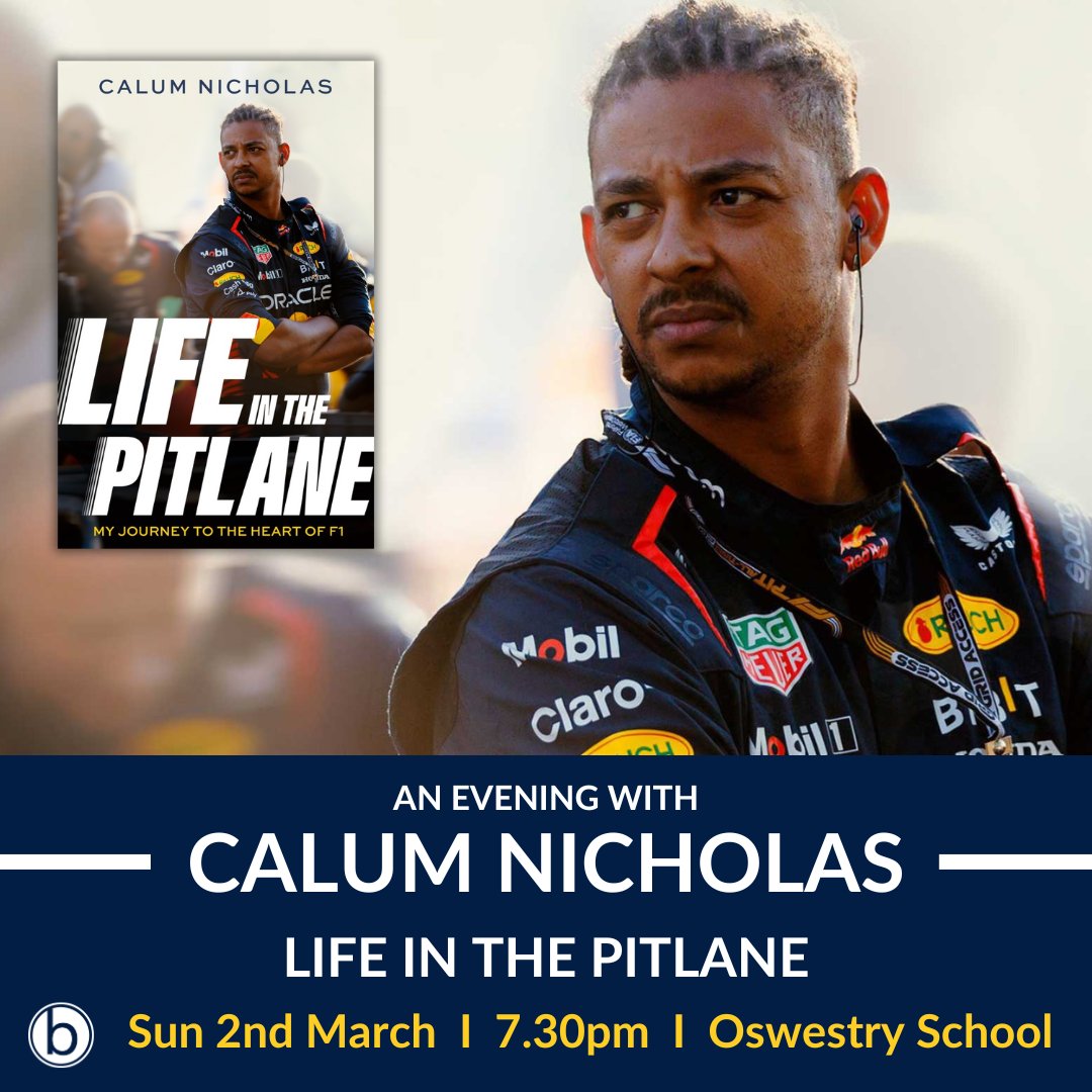 Booka Bookshop. (@bookabookshop) on Twitter photo Calling all Formula 1 fans!
Ahead of the 2025 F1 season, join us for an evening with Red Bull Racing’s senior engineer Calum Nicholas as he talks about his career and Life in the Pitlane, his inspiring new memoir.
Tix: link in bio.
<a href="/F1mech/">Calum Nicholas</a>
<a href="/LittleBrownUK/">Little, Brown UK</a> Calling all Formula 1 fans!
Ahead of the 2025 F1 season, join us for an evening with Red Bull Racing’s senior engineer Calum Nicholas as he talks about his career and Life in the Pitlane, his inspiring new memoir.
Tix: link in bio.
<a href="/F1mech/">Calum Nicholas</a>
<a href="/LittleBrownUK/">Little, Brown UK</a>