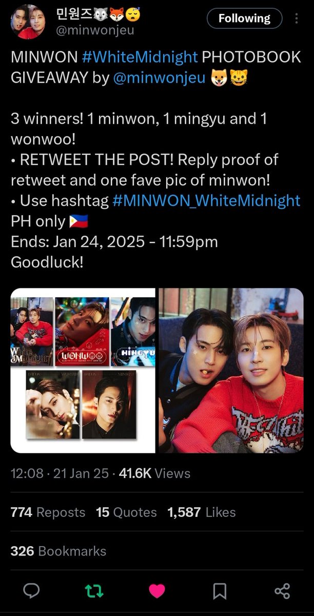 candygawa's tweet photo. @minwonjeu this is my favorite because well, just look at them!! #MINWON_WhiteMidnight https://t.co/0Z7rAiUldP