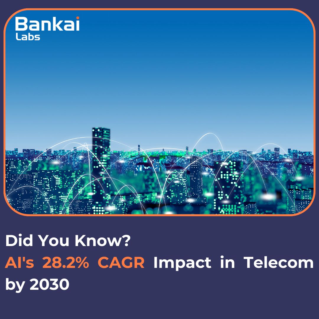 Bankailabs_'s tweet image. AI in the telecom sector is expected to see a significant CAGR of 28.2% leading up to 2030. Enhancements in network optimization, customer service, and operational efficiencies drive this surge.

#TelecomAI #BAnkaiLabs #CogniTelX #AI #Innovation
Source- Grand View Research