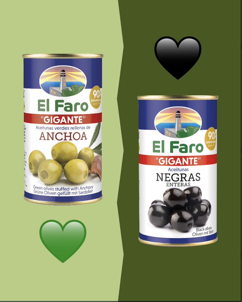 ¿Eres team aceituna verde o negra? Comenta 💚o 🖤

#Aceitunaselfaro #aceitunasverdes #aceitunasnegras #encurtidos