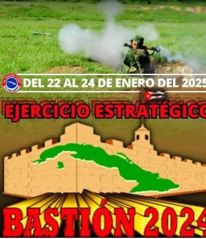 🇨🇺 ¡Ejercicio Estratégico Bastión 2024 en Pinar del Rio

Hoy, jueves 22 de enero ejercicio de preparación para la defensa, hasta el viernes 24, los cubanos nos unimos en este esfuerzo colectivo que reafirma nuestro compromiso con  soberanía y la segurida
#PuebloUniformado