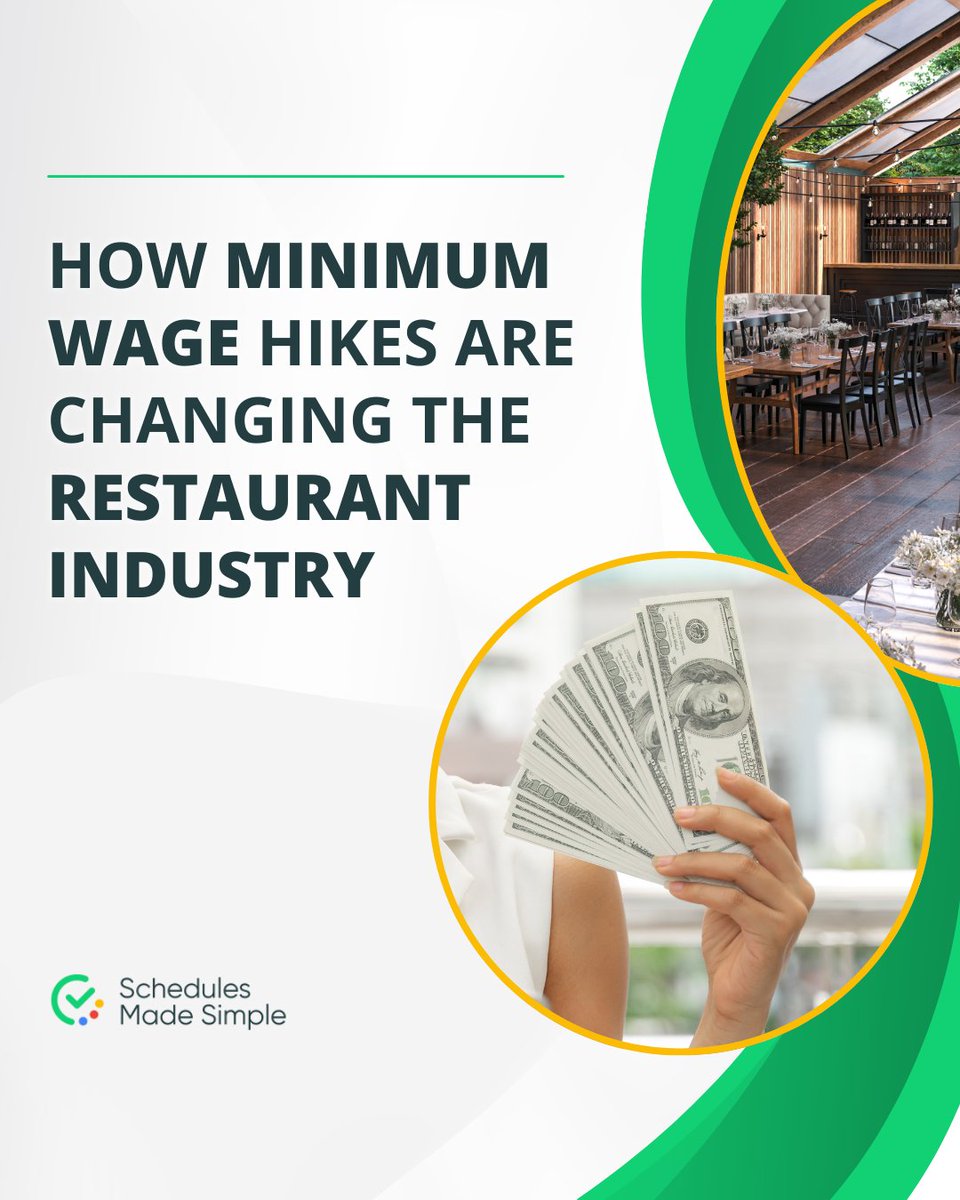 StaffSchedules's tweet image. Minimum wage increases are making waves across the restaurant industry.

On January 1st, 21 states raised their minimum wages, with more hikes expected later this year. 📈

...

#RestaurantManagement #FoodIndustry #EfficientScheduling #CostManagement #RestaurantTechnology