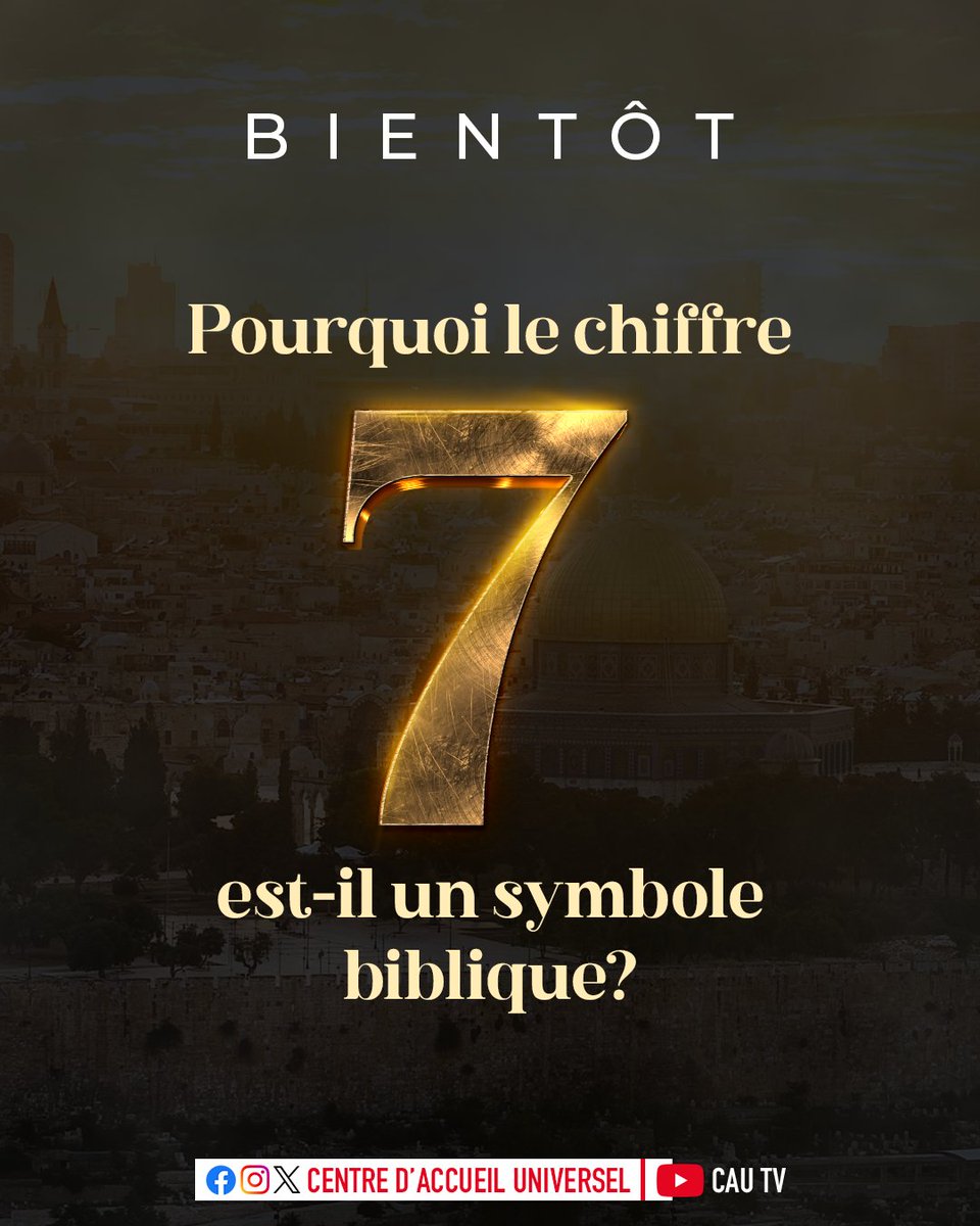 CdAUFrance's tweet photo. Découvrez un indice supplémentaire: Pourquoi le chiffre 7 est-il un symbole biblique? 

En attendant d'en savoir plus, n'hésitez pas à laisser votre commentaire!

#inédit #7 #signification #préparezvous https://t.co/WayXpUygFW