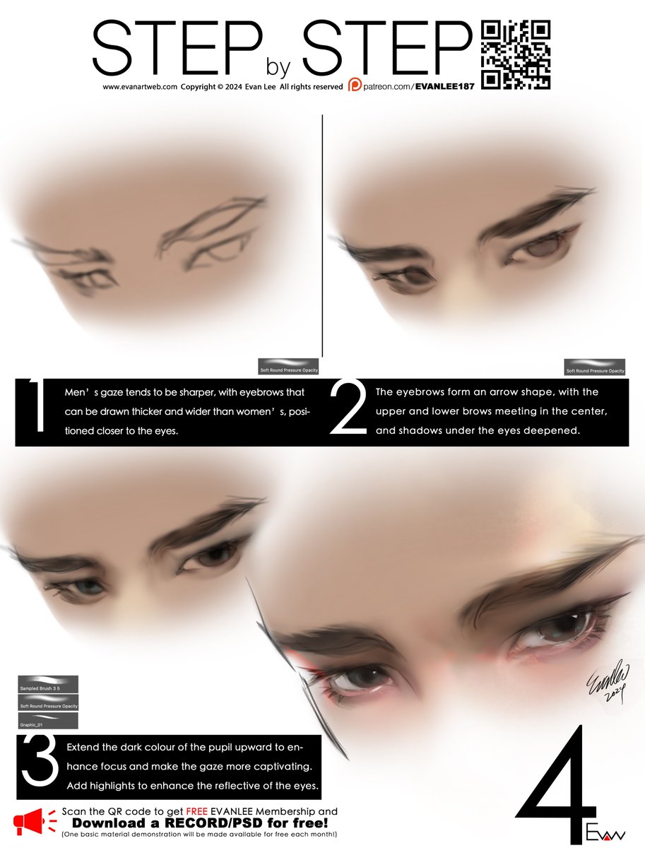 EVANLEE082's tweet photo. How I draw eyes~👀
#evanlee #patreon #eyes #photoshop https://t.co/5ybWi1EjtI