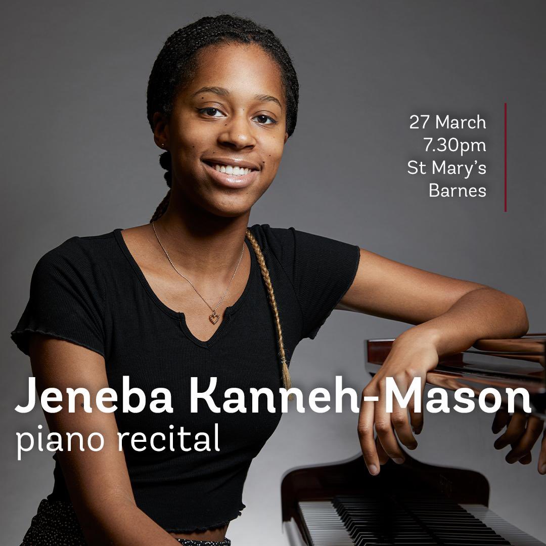 Jeneba Kanneh Mason: Piano Recital 🎹
Fresh off her BBC Proms debut and upcoming solo album release, Jeneba is set to dazzle with her virtuosity and emotional depth.

📍 Thu 27 March 7.30pm, St. Mary’s Barnes
🎟️ Buy tickets at barnesmusicfestival.com

#BarnesMusicFestival