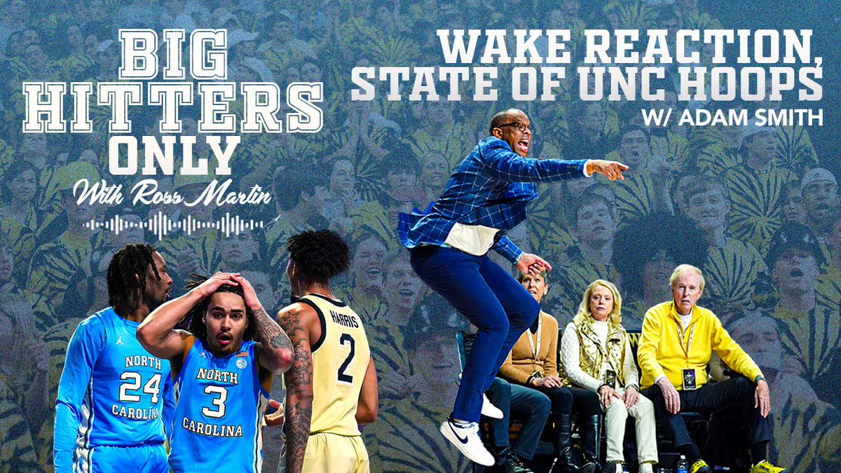 Ross Martin (@rossmartinnc) on Twitter photo Fresh Big Hitters Only is out!
Deep dive into the state of #UNC basketball and Wake Forest game recap w/ <a href="/adam_smith_IC/">Adam Smith</a>.
Little bit on the start of the Bill Belichick era at the end.
Great show, enjoy...
Apple: podcasts.apple.com/us/podcast/sta…
Spotify: open.spotify.com/episode/4V0YvL… Fresh Big Hitters Only is out!
Deep dive into the state of #UNC basketball and Wake Forest game recap w/ <a href="/adam_smith_IC/">Adam Smith</a>.
Little bit on the start of the Bill Belichick era at the end.
Great show, enjoy...
Apple: podcasts.apple.com/us/podcast/sta…
Spotify: open.spotify.com/episode/4V0YvL…
