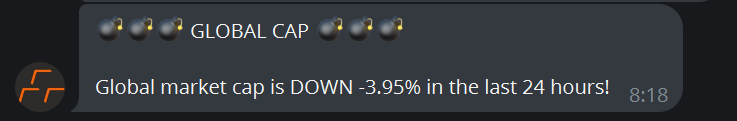 CryptemberBot's tweet photo. Today's Global Cap is falling.
#Cryptember #Crypto #Trending #Market #CryptoInsights https://t.co/iyqnsqKbUt