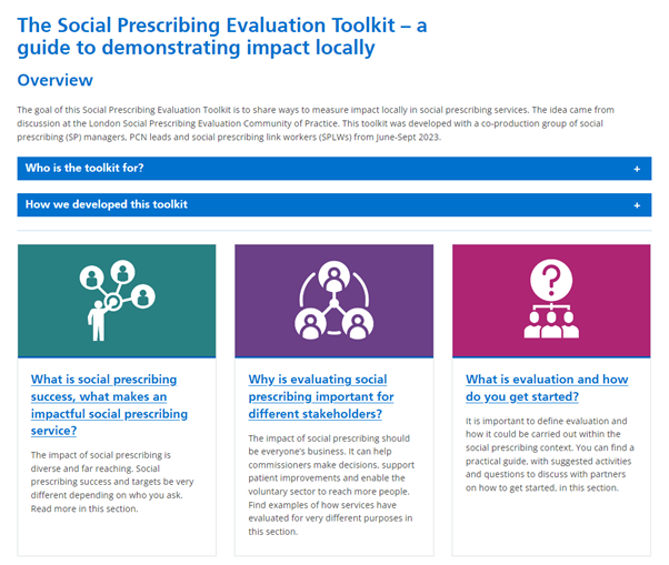 Our Social Prescribing Evaluation Toolkit supports people involved in delivering social prescribing services to gather data and measure the impact local initiatives. Find out more here: pulse.ly/fxc9e7cn0y