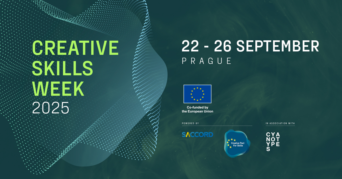 Save the Date #CreativeSkillsWeek2025 PRAGUE

From 22 - 26 Sept 2025, #CSW2025 will serve as a central hub for the #CCSI, offering a dedicated platform for sharing knowledge and promoting new approaches to re-skilling and up-skilling.
✨creativeskillsweek.eu