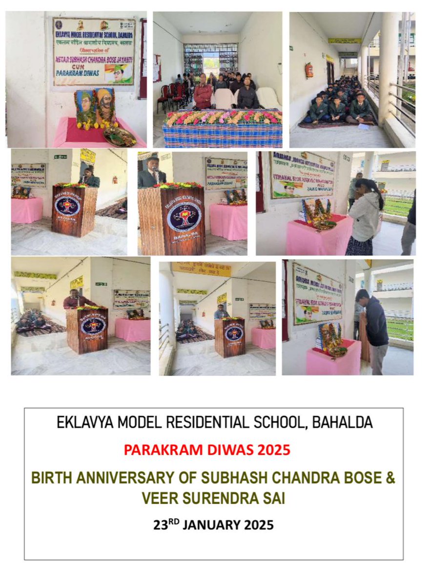 Netaji Jayanti &amp; Veer Surendra Sai Jayanti at EMRS Bahalda <a href="/model_odisha/">Odisha Model Tribal Education Society (OMTES)</a>  @nests_emrs <a href="/TribalAffairsIn/">Ministry of Tribal Affairs, Govt. of India</a>