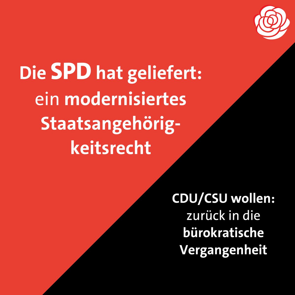 spdinternation's tweet photo. Die #SPD hat geliefert und das #Staatsangehörigkeitsrecht modernisiert. Für viele #DeutscheImAusland wird das Leben damit erheblich leichter. Leider droht mit #CDU und #CSU ein Zurück in die bürokratische Vergangenheit. Das gilt es bei der #Bundestagswahl2025 zu verhindern! 1/2 https://t.co/tEVN7YcNFD