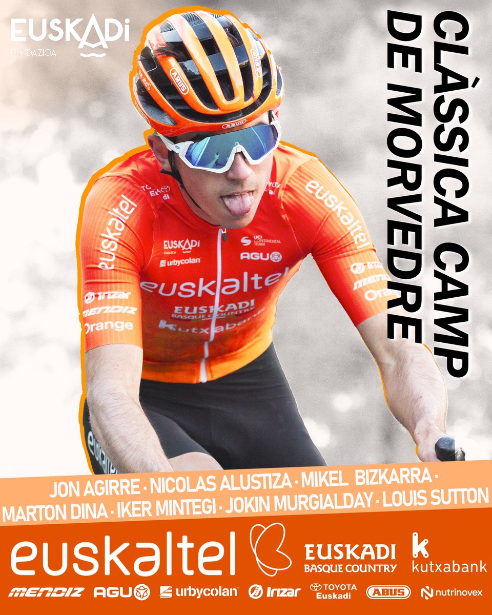 🔊 Hemen duzue urteko lehenengo deialdia.

⛰ Bihar, #ClàssicaCampMorvedre -n hauek izanen dira gure txirrindulariak / Mañana en la #ClàssicaCampMorvedre estos seran nuestros ciclistas:

🏳️ Demà, a partir de les 12:15 a les carreteres del Paìs Valenciá.