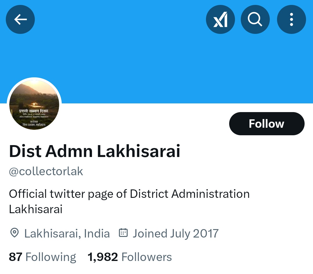 डिस्ट्रिक्ट कलेक्टर लखीसराय के हैंडल से एक नाबालिग की चालान काटते हुए तस्वीर वायरल की गईं, 

मैने उनको ट्वीट न डिलीट करने के लिए विद्या कसम दी उसके बाद भी उन्होंने ट्वीट डिलीट कर दिया ।