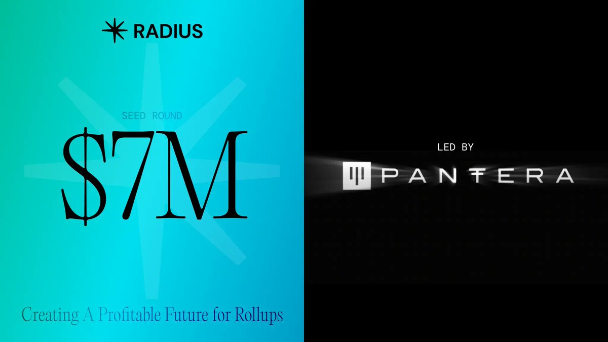 radius_xyz's tweet image. Rollups need a path to profitability, and we&apos;re building that path. We believe MEV is the missing piece that can bring this together.

Today, we&apos;re happy to announce we&apos;ve raised $7M led by @PanteraCapital to bring this vision to life.

Let&apos;s build towards this success and make…