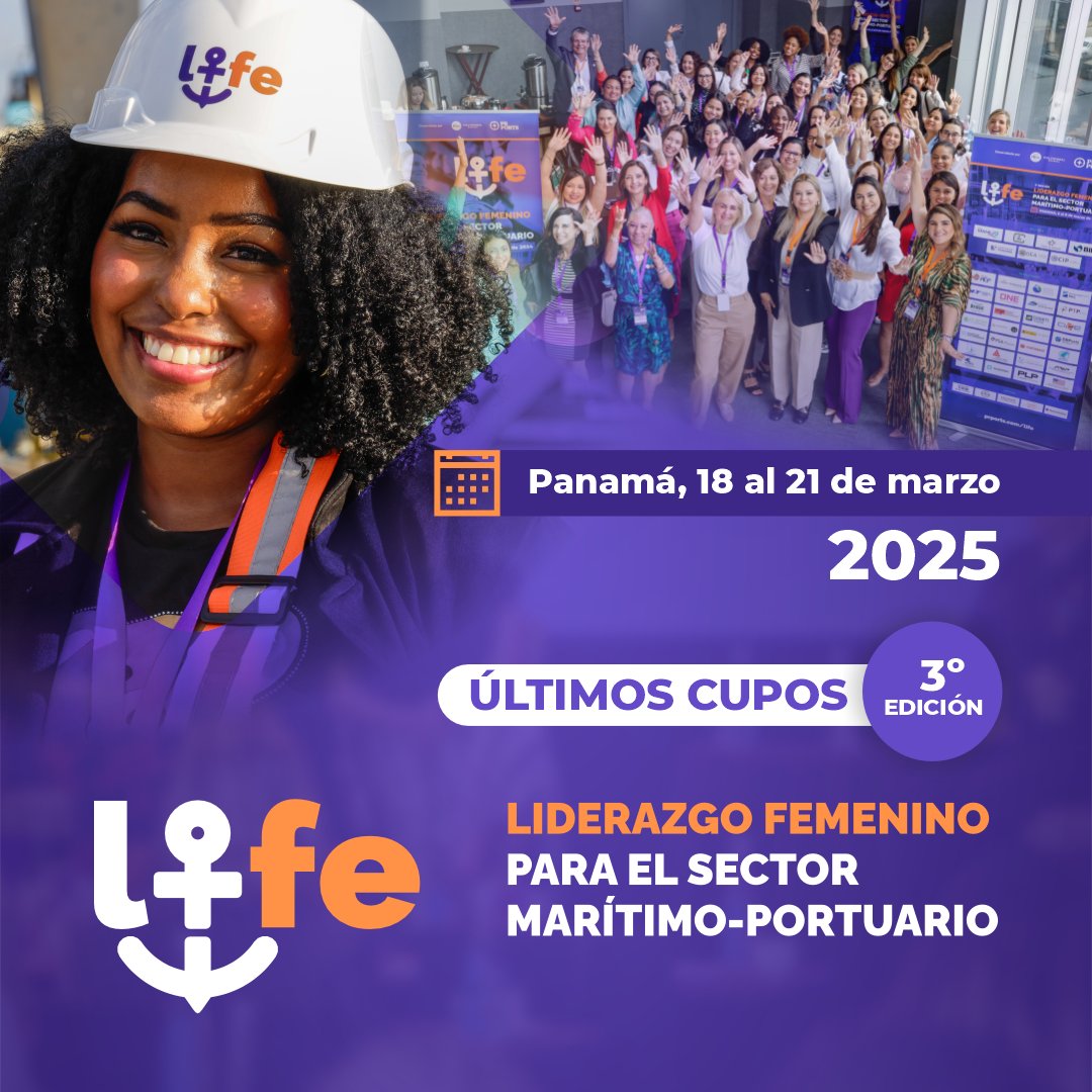 𝗖𝘂𝗲𝗻𝘁𝗮 𝗿𝗲𝗴𝗿𝗲𝘀𝗶𝘃𝗮 𝗽𝗮𝗿𝗮 𝗟𝗜𝗙𝗘 𝟮𝟬𝟮𝟱:𝗟𝗶𝗱𝗲𝗿𝗮𝘇𝗴𝗼 𝗙𝗲𝗺𝗲𝗻𝗶𝗻𝗼 𝗾𝘂𝗲 𝗧𝗿𝗮𝗻𝘀𝗳𝗼𝗿𝗺𝗮 𝗲𝗹 𝗦𝗲𝗰𝘁𝗼𝗿 𝗠𝗮𝗿í𝘁𝗶𝗺𝗼-𝗣𝗼𝗿𝘁𝘂𝗮𝗿𝗶𝗼🚢💼
Del 𝟭𝟴 𝗮𝗹 𝟮𝟭 𝗱𝗲 𝗺𝗮𝗿𝘇𝗼 𝗱𝗲 𝟮𝟬𝟮𝟱, 𝗣𝗮𝗻𝗮𝗺𝗮́ será sede 𝗣𝗿𝗼𝗴𝗿𝗮𝗺𝗮 𝗟𝗜𝗙𝗘,