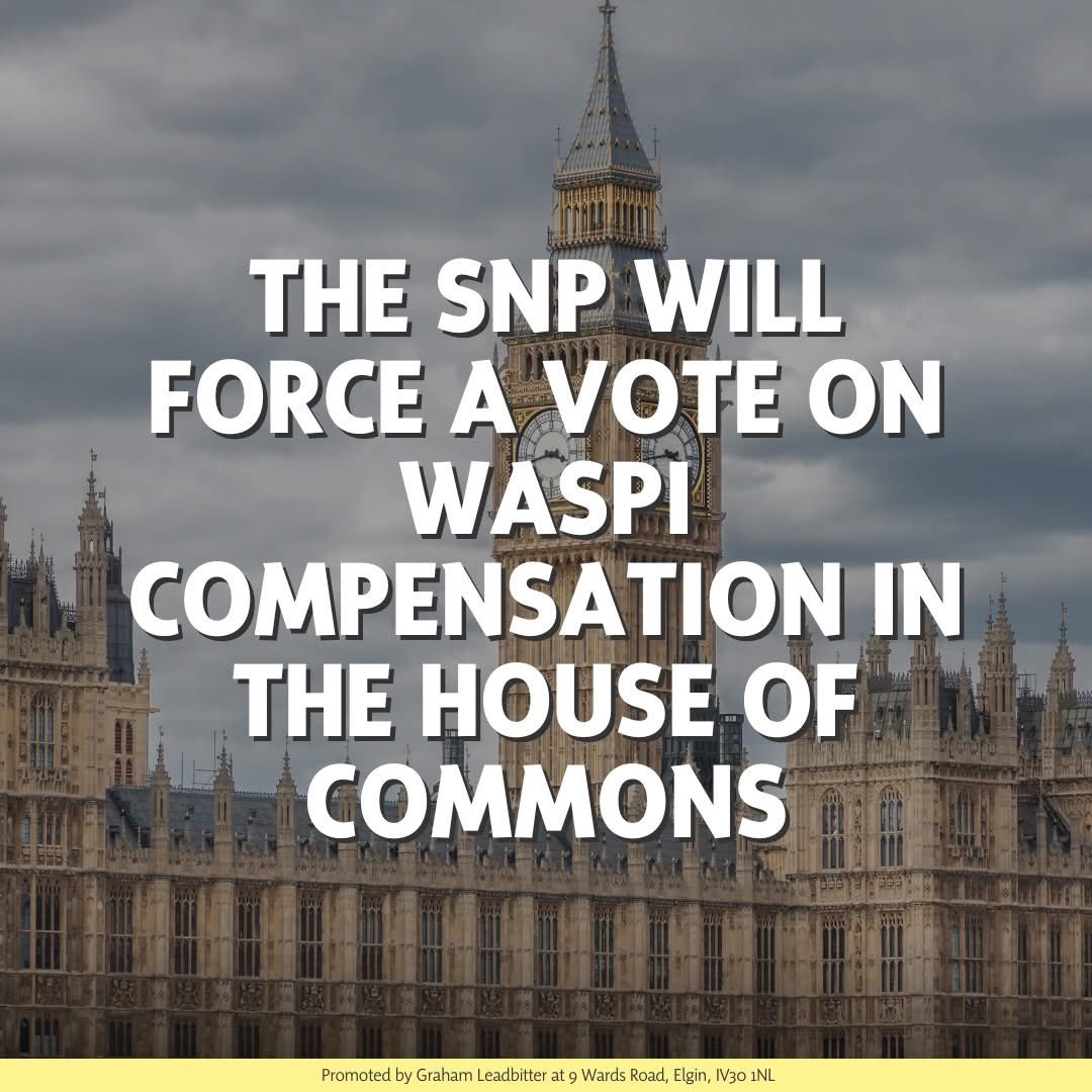On Tuesday we'll force a vote on compensation for the <a href="/WASPI_Campaign/">#WASPI Campaign</a> women in the House of Commons.

Labour can't dodge this issue - they can, and must, vote in favour alongside us, and finally get on with delivering the compensation 50s born women are due.