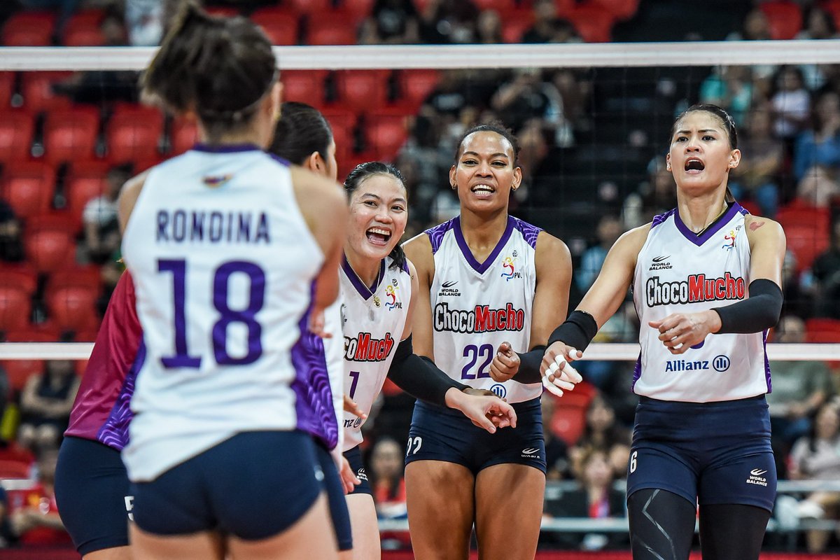 volleytrails's tweet photo. JUST IN: The Choco Mucho Flying Titans secured their fifth win (5-3) after defeating the PLDT High Speed Hitters (4-3) in four sets: 21-25, 25-22, 25-18, 25-18. 🇵🇭 #PVL2025 #volleyball

📸 @pvlph https://t.co/lPFleqfUEq