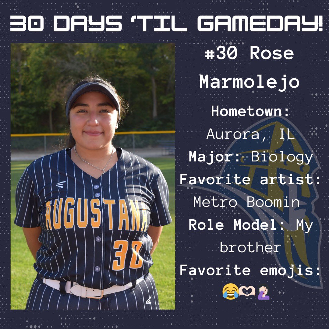30 Days! Just one month until the season opener! Meet senior P/1B, from Aurora, IL, <a href="/RoseMarmolejo33/">Rose</a>! #VikesOnSpikes