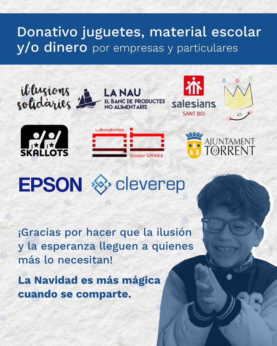 🌟¡Confía, una Navidad mágica es posible! 🌟
🤝 Gracias a vuestra solidaridad, niños/as y sus familias han vivido la magia de la Navidad durante estas fiestas. Cada donación ha hecho posible una Navidad llena de esperanza para quienes más lo necesitan. 💙
#confía