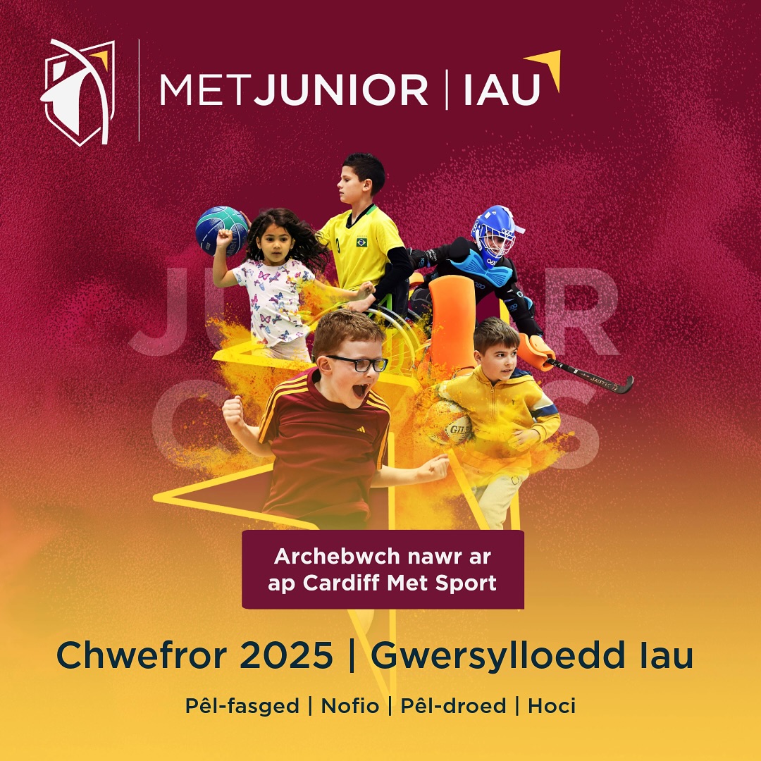 Mae Gwersylloedd Iau Chwaraeon Met yn ôl ar gyfer hanner tymor mis Chwefror, ac mae archebion nawr yn FYW! Rhowch gyfle i’ch plentyn roi cynnig ar ei hoff chwaraeon, gan gynnwys:

🏀 Pêl-fasged
🏑 Hoci
⚽ Pêl-droed
🏊 Dysgu Nofio

📲 Archebwch nawr trwy cardiffmet.gladstonego.cloud/book