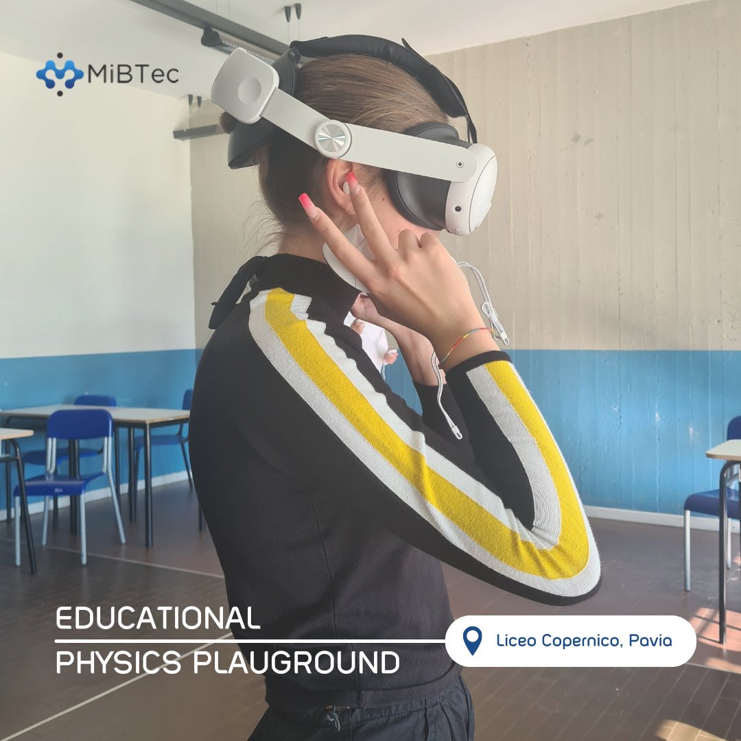 mibtec1's tweet photo. Can learning Physics feel different with VR?   
📍 First stop: Pavia  

The students from Liceo Copernico in Pavia were the first to dive into Physics Playground experience, exploring how VR can make Physics more engaging!

#VirtualReality #ImmersiveLearning #Education @unimib https://t.co/VvAW95jPl7