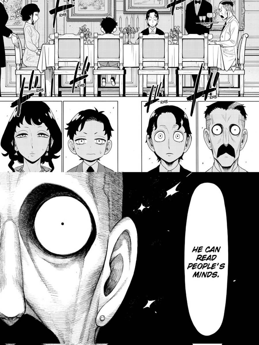 rosefortwilight's tweet photo. thread of analysis on spy x family mission 110 and how donovan being telepath is affecting the whole desmond family to be estranged with each other 🧵 https://t.co/NxF508Ykxu