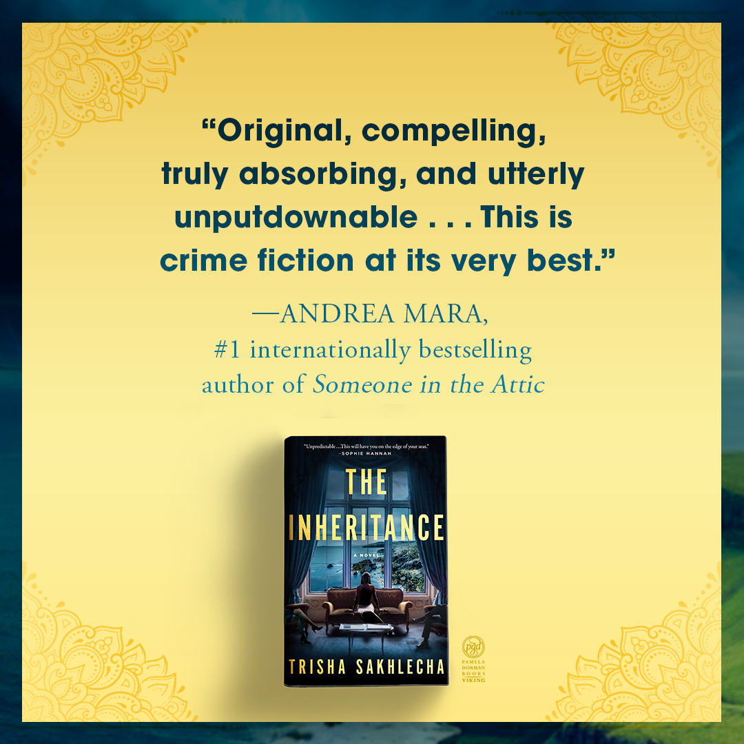 Viking Books (@vikingbooks) on Twitter photo THE INHERITANCE by <a href="/TrishaSakhlecha/">Trisha Sakhlecha</a> is on sale TODAY! 🌟
Start reading the book <a href="/AndreaMaraBooks/">Andrea Mara</a> calls “original, compelling, truly absorbing and utterly unputdownable... crime fiction at its very best.” 👉 bit.ly/46xnjXo THE INHERITANCE by <a href="/TrishaSakhlecha/">Trisha Sakhlecha</a> is on sale TODAY! 🌟
Start reading the book <a href="/AndreaMaraBooks/">Andrea Mara</a> calls “original, compelling, truly absorbing and utterly unputdownable... crime fiction at its very best.” 👉 bit.ly/46xnjXo