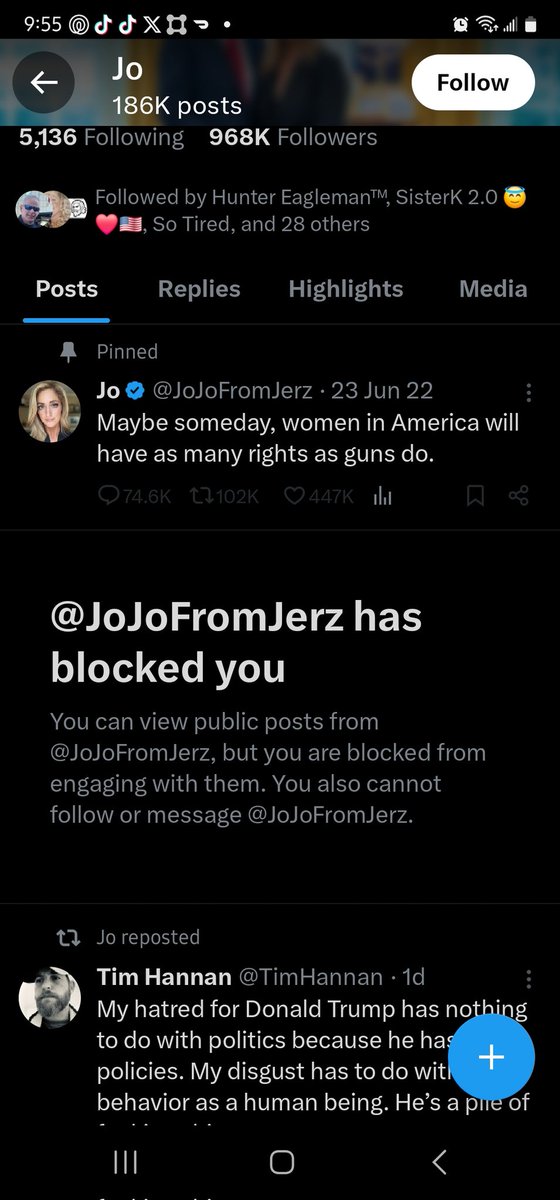 DeenaCharlie's tweet photo. @saras76 She blocked me a long time ago 🤣
I can't imagine why 🤭 https://t.co/tZ8nIijPfR