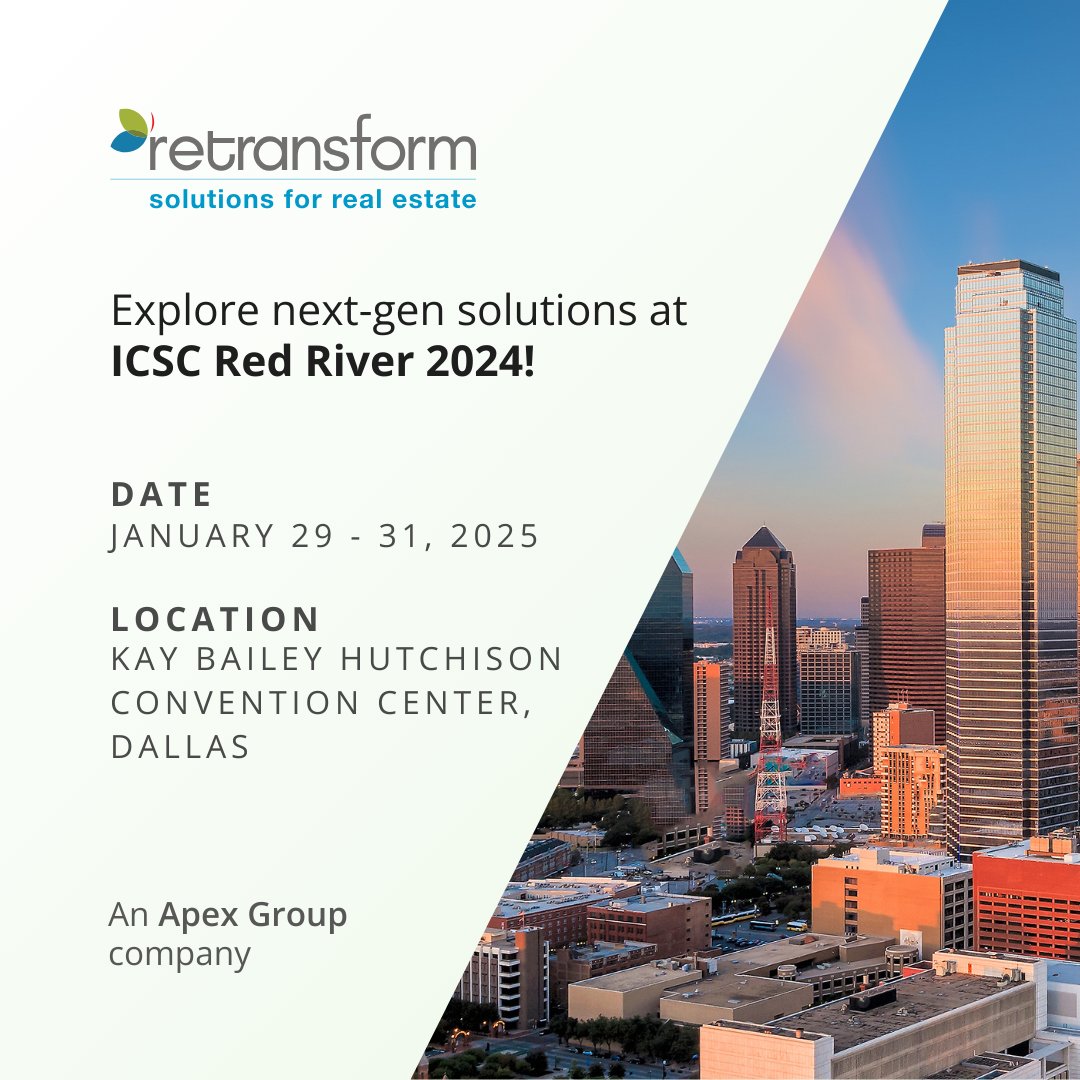 👋 Meet our team at the ICSC Red River event in Dallas! 
 
Explore how our leading technology can help your business thrive in a competitive landscape and ensure compliance with emerging regulations. 
 
#Retransform #ICSCRedRiver #ICSC2025 #Marketplace #RealEstate